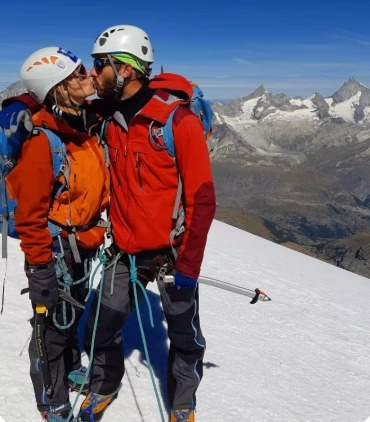 Vaida and Scott together in the Alps